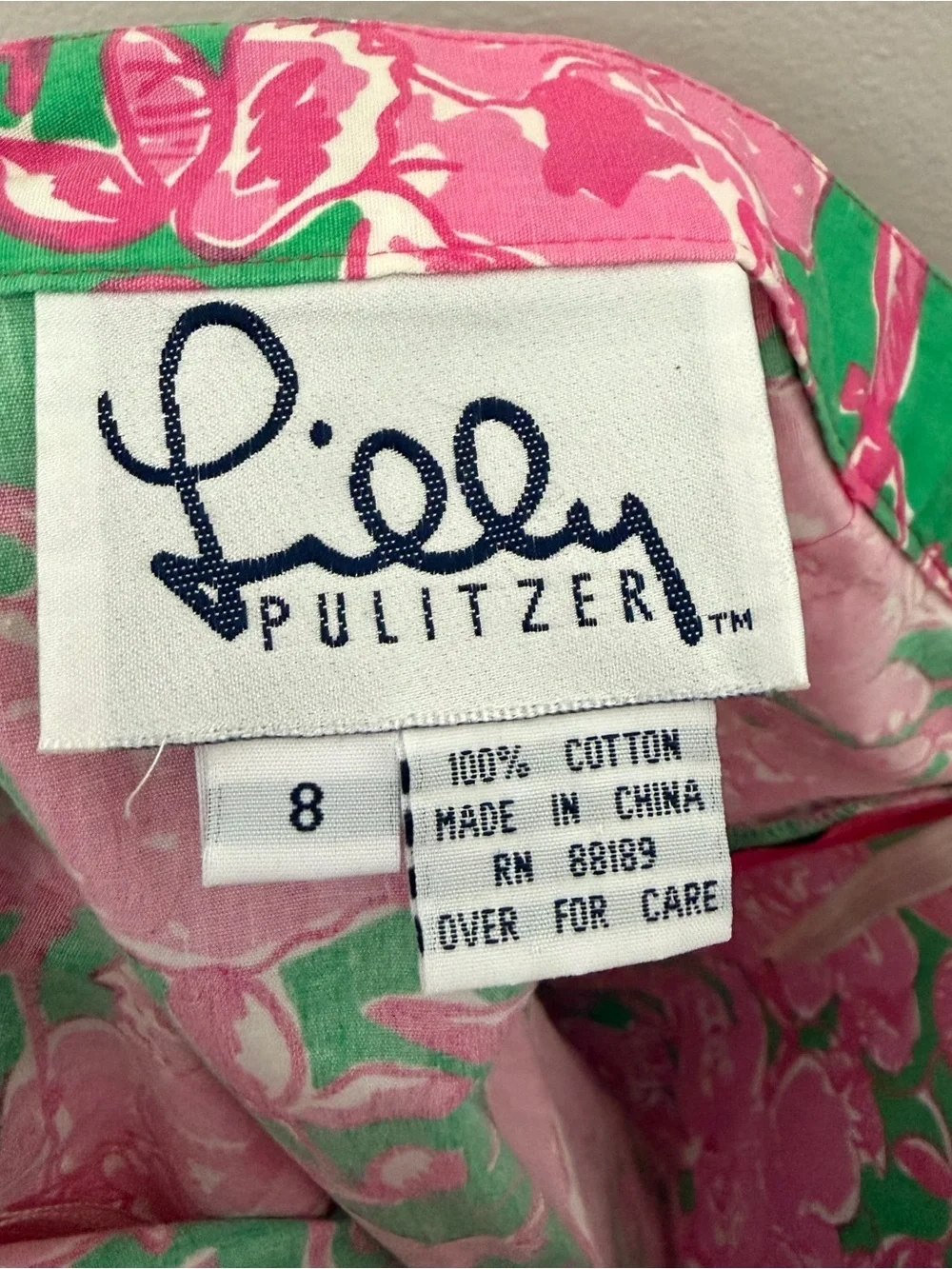 Lily Pulitzer Floral Pleated Skirt Pink & Green